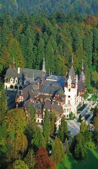 Peles Castle - from helicopter